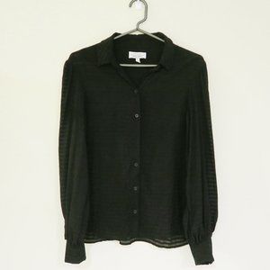 & Other Stories Semi Sheer Blouse in Black. Size 4. Good Condition.